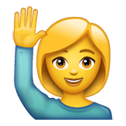 🙋‍♀️ Emoji Mulher Levantando A Mão na WhatsApp 2.19.244.