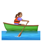 🚣🏽‍♀️ Emoji Frau im Ruderboot: mittlere Hautfarbe WhatsApp 2.19.244.