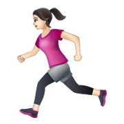 🏃🏻‍♀️ Emoji Mujer Corriendo: Tono De Piel Claro en WhatsApp 2.19.244.
