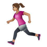 🏃🏽‍♀️ Emoji Mujer Corriendo: Tono De Piel Medio en WhatsApp 2.19.244.