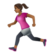 🏃🏾‍♀️ Emoji Mujer Corriendo: Tono De Piel Oscuro Medio en WhatsApp 2.19.244.