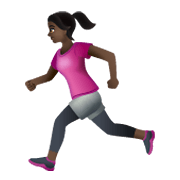 🏃🏿‍♀️ Emoji Mujer Corriendo: Tono De Piel Oscuro en WhatsApp 2.19.244.