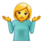 🤷‍♀️ Emoji Mujer Encogida De Hombros en WhatsApp 2.19.244.