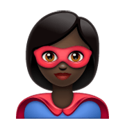 🦸🏿‍♀️ Emoji Super-heroína: Pele Escura na WhatsApp 2.19.244.