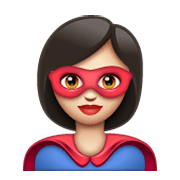 Émoji 🦸🏻‍♀️ Super-héroïne : Peau Claire sur WhatsApp 2.19.244.
