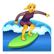 Emoji 🏄‍♀️ Surfista Donna su WhatsApp 2.19.244.