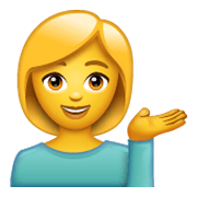 Emoji 💁‍♀️ Donna Con Suggerimento su WhatsApp 2.19.244.