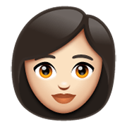 👩🏻 Emoji Frau: helle Hautfarbe WhatsApp 2.19.244.