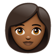 Emoji 👩🏾 Donna: Carnagione Abbastanza Scura su WhatsApp 2.19.244.