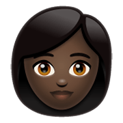 Emoji 👩🏿 Donna: Carnagione Scura su WhatsApp 2.19.244.
