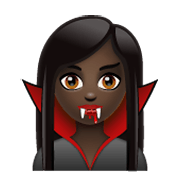 Émoji 🧛🏿‍♀️ Vampire Femme : Peau Foncée sur WhatsApp 2.19.244.