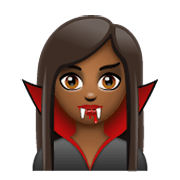 🧛🏾‍♀️ Emoji weiblicher Vampir: mitteldunkle Hautfarbe WhatsApp 2.19.244.