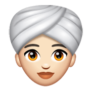 👳🏻‍♀️ Emoji Frau mit Turban: helle Hautfarbe WhatsApp 2.19.244.