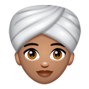 👳🏽‍♀️ Emoji Mujer Con Turbante: Tono De Piel Medio en WhatsApp 2.19.244.