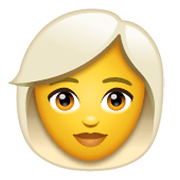 Émoji 👩‍🦳 Femme : Cheveux Blancs sur WhatsApp 2.19.244.