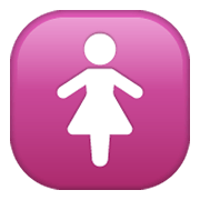 Émoji 🚺 Symbole Toilettes Femmes sur WhatsApp 2.19.244.