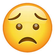 😟 Emoji Rosto Preocupado na WhatsApp 2.19.244.