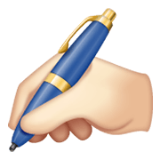 ✍🏻 Emoji Escrevendo à Mão: Pele Clara na WhatsApp 2.19.244.