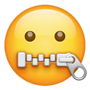 Emoji 🤐 Faccina Con Bocca Con Cerniera su WhatsApp 2.19.244.