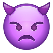 Emoji 👿 Faccina Arrabbiata Con Corna su WhatsApp 2.19.352.