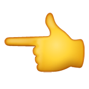 👈 Emoji Dorso Da Mão Com Dedo Indicador Apontando Para A Esquerda na WhatsApp 2.19.352.