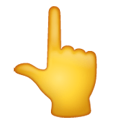 👆 Emoji Dorso Da Mão Com Dedo Indicador Apontando Para Cima na WhatsApp 2.19.352.