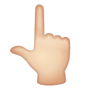 👆🏻 Emoji Dorso Da Mão Com Dedo Indicador Apontando Para Cima: Pele Clara na WhatsApp 2.19.352.