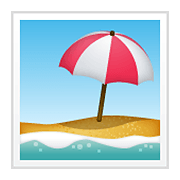 Emoji 🏖️ Spiaggia Con Ombrellone su WhatsApp 2.19.352.