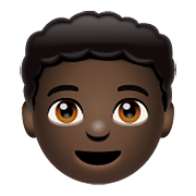 👦🏿 Emoji Niño: Tono De Piel Oscuro en WhatsApp 2.19.352.