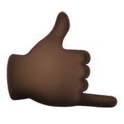 Emoji 🤙🏿 Mano Con Gesto Di Chiamata: Carnagione Scura su WhatsApp 2.19.352.