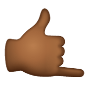 🤙🏾 Emoji ruf-mich-an-Handzeichen: mitteldunkle Hautfarbe WhatsApp 2.19.352.