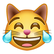😹 Emoji Rosto De Gato Com Lágrimas De Alegria na WhatsApp 2.19.352.
