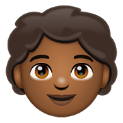 🧒🏾 Emoji Criança: Pele Morena Escura na WhatsApp 2.19.352.