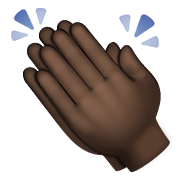 👏🏿 Emoji klatschende Hände: dunkle Hautfarbe WhatsApp 2.19.352.