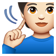 Emoji 🧏🏻 Persona Con Problemi Di Udito: Carnagione Chiara su WhatsApp 2.19.352.