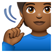 🧏🏾 Emoji Persona Sorda: Tono De Piel Oscuro Medio en WhatsApp 2.19.352.