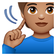 🧏🏽 Emoji Persona Sorda: Tono De Piel Medio en WhatsApp 2.19.352.