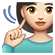 🧏🏻‍♀️ Emoji Mujer Sorda: Tono De Piel Claro en WhatsApp 2.19.352.