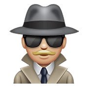 Emoji 🕵🏼 Detective: Carnagione Abbastanza Chiara su WhatsApp 2.19.352.