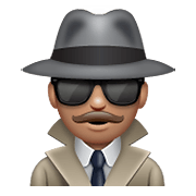 Emoji 🕵🏽 Detective: Carnagione Olivastra su WhatsApp 2.19.352.