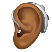 🦻🏾 Emoji Ohr mit Hörhilfe: mitteldunkle Hautfarbe WhatsApp 2.19.352.