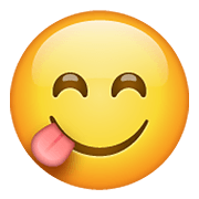 Emoji 😋 Faccina Che Si Lecca I Baffi su WhatsApp 2.19.352.
