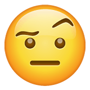 Emoji 🤨 Faccia Con Sopracciglia Alzate su WhatsApp 2.19.352.