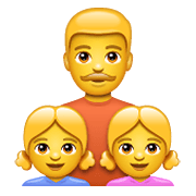 👨‍👧‍👧 Emoji Familie: Mann, Mädchen und Mädchen WhatsApp 2.19.352.
