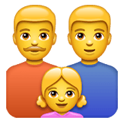 Emoji 👨‍👨‍👧 Famiglia: Uomo, Uomo E Bambina su WhatsApp 2.19.352.