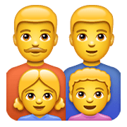 👨‍👨‍👧‍👦 Emoji Familie: Mann, Mann, Mädchen und Junge WhatsApp 2.19.352.