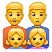 👨‍👨‍👧‍👧 Emoji Familie: Mann, Mann, Mädchen und Mädchen WhatsApp 2.19.352.