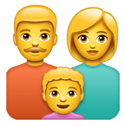 👨‍👩‍👦 Emoji Família: Homem, Mulher E Menino na WhatsApp 2.19.352.