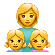 👩‍👧‍👧 Emoji Familia: Mujer, Niña, Niña en WhatsApp 2.19.352.