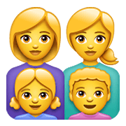👩‍👩‍👧‍👦 Emoji Familie: Frau, Frau, Mädchen und Junge WhatsApp 2.19.352.